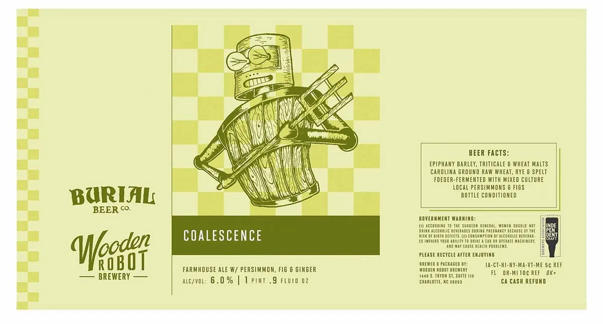 Coalescence - Farmhouse Ale with Persimmon, Fig, and Ginger label