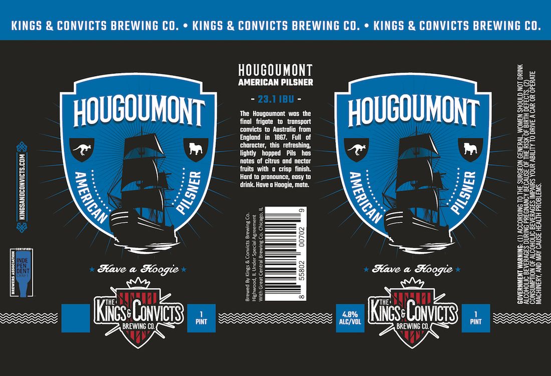 Hougoumont American Pilsner — full label as filed with TTB