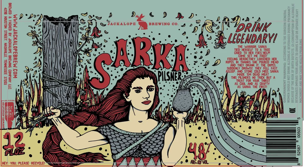 Sarka label art — JACKALOPE BREWING COMPANY