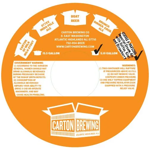 Coffee & Pavlova label