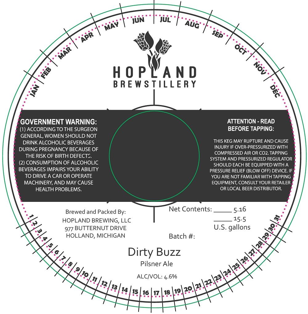 Dirty Buzz — full label as filed with TTB