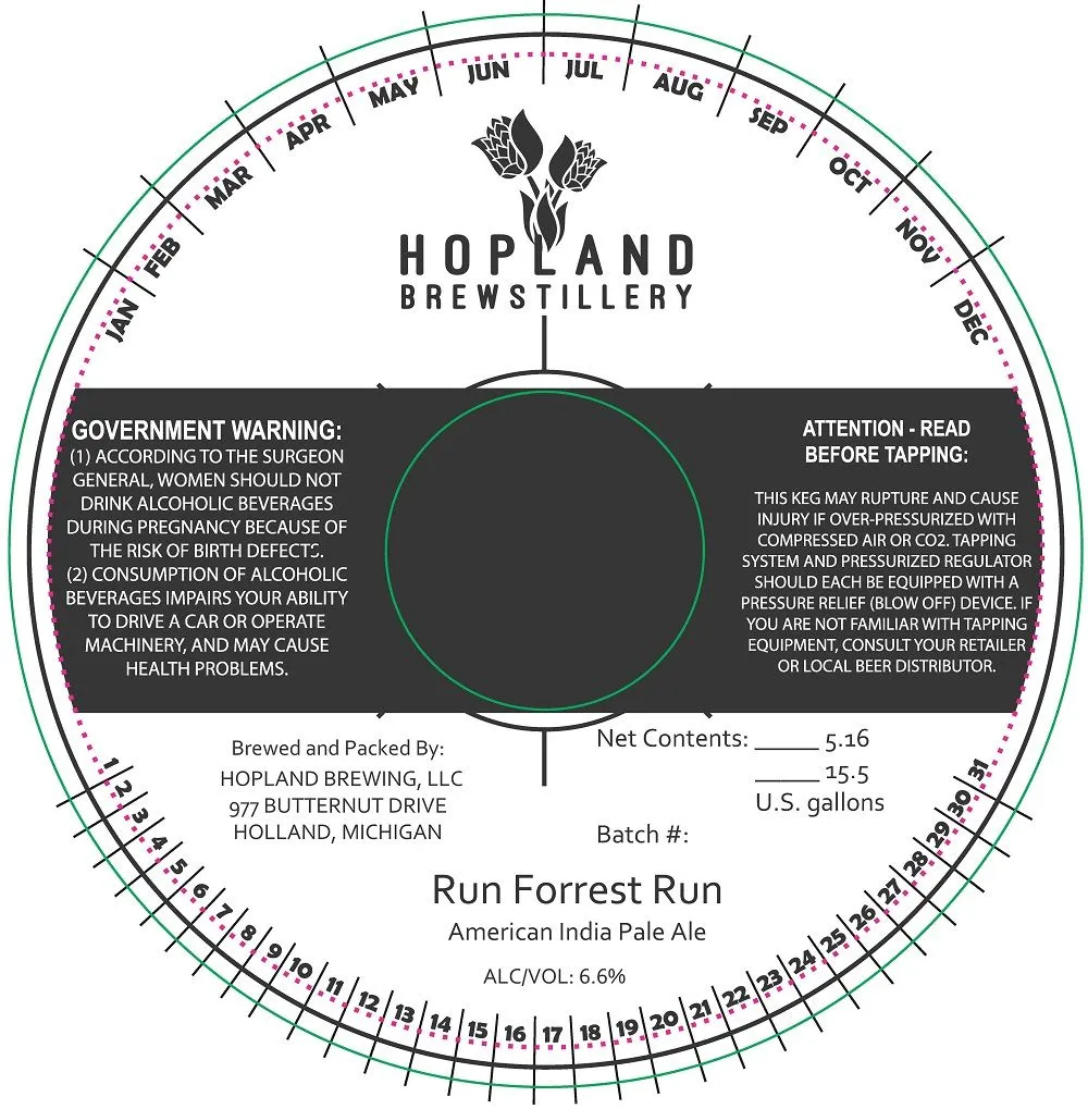 Run Forrest Run label