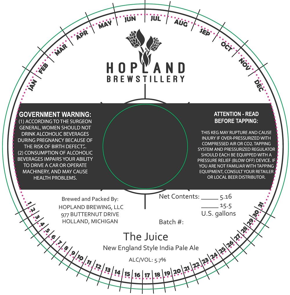 The Juice — full label as filed with TTB