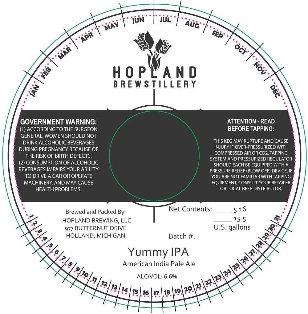 Yummy IPA label