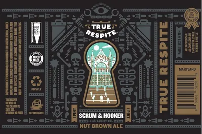 Scrum & Hooker Nut Brown Ale label