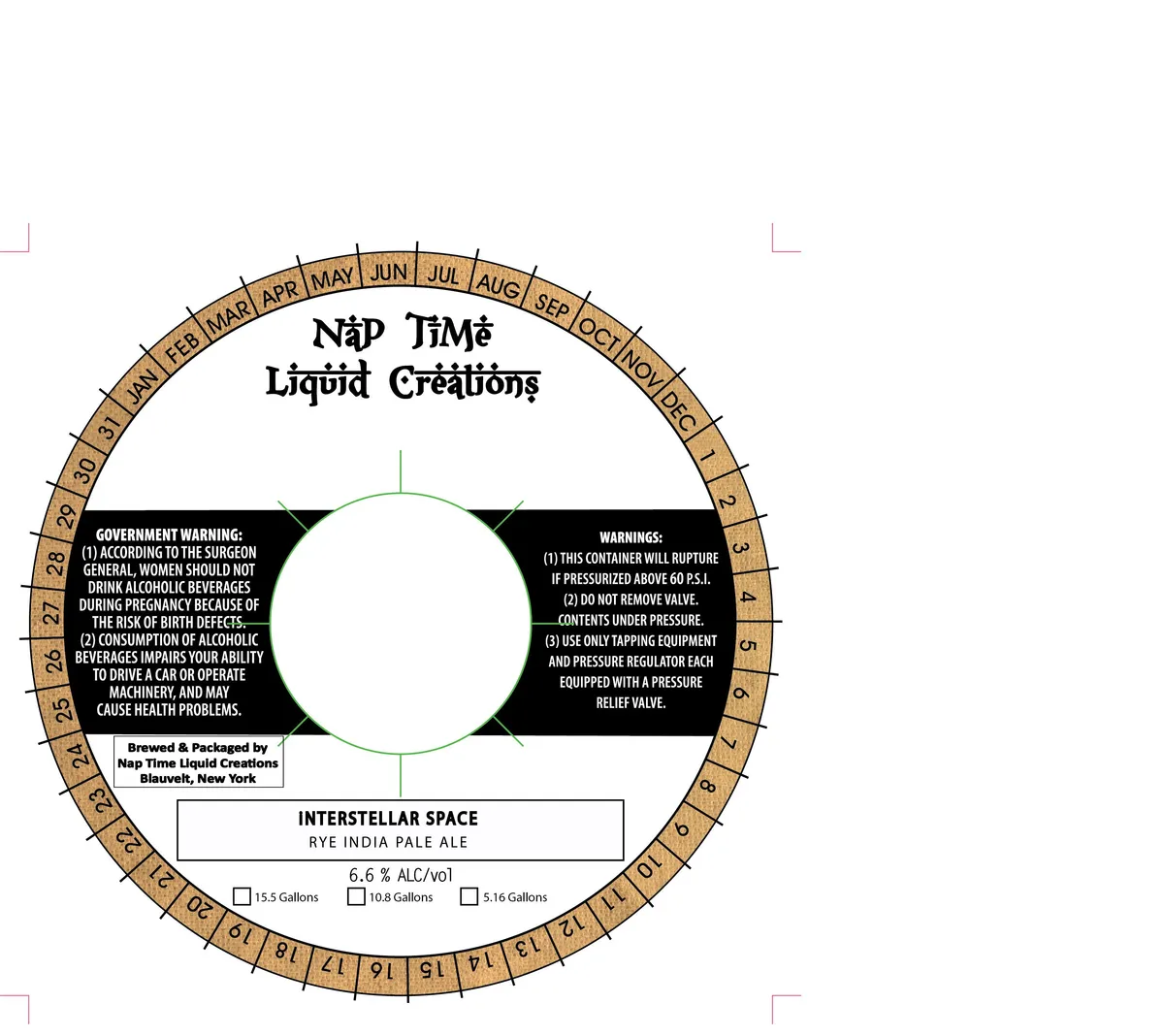 Interstellar Space label art — NAP TIME LIQUID CREATIONS