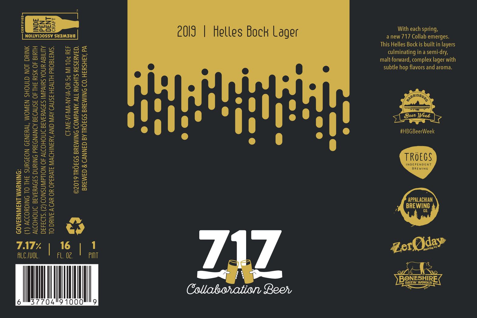 717 Collaboration Beer — full label as filed with TTB