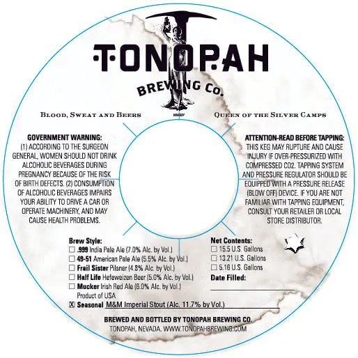 M&M Imperial Stout label