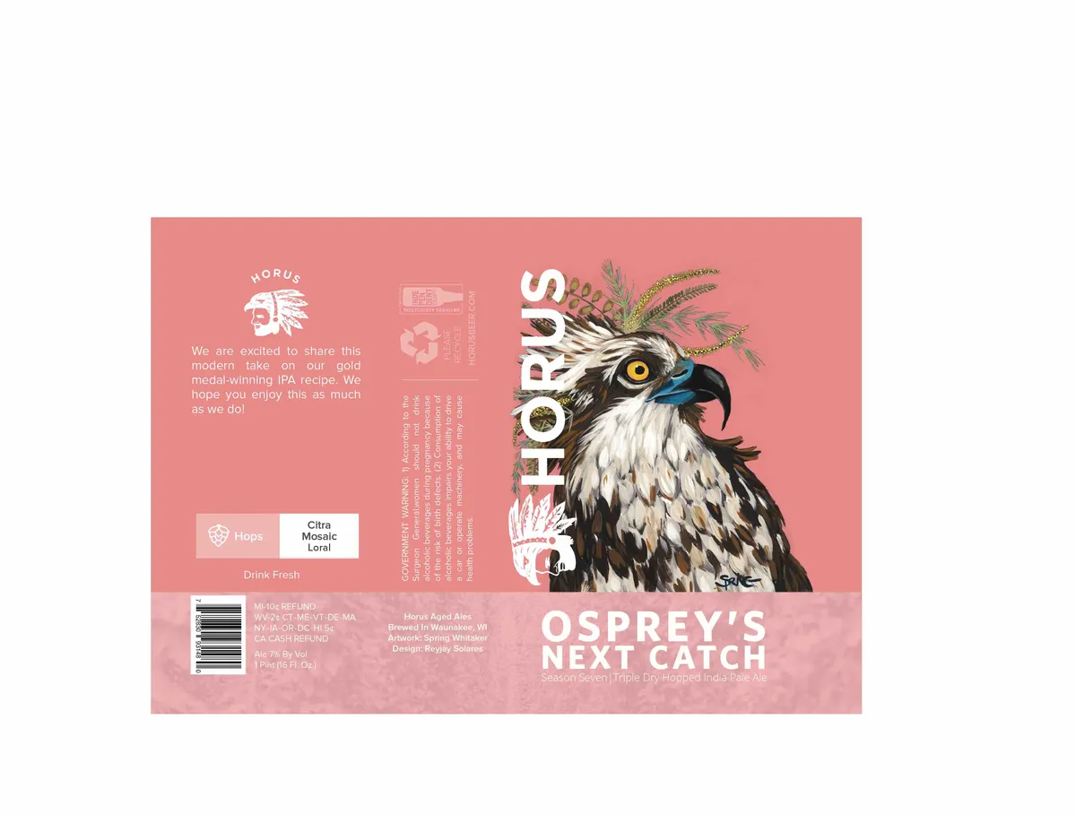 Osprey's Next Catch label art — OSPREY'S NEXT CATCH