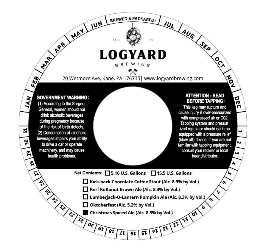 Christmas Spiced Ale label