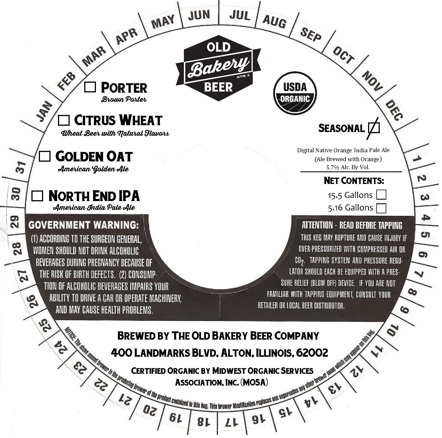 Digital Native Orange India Pale Ale — full label as filed with TTB