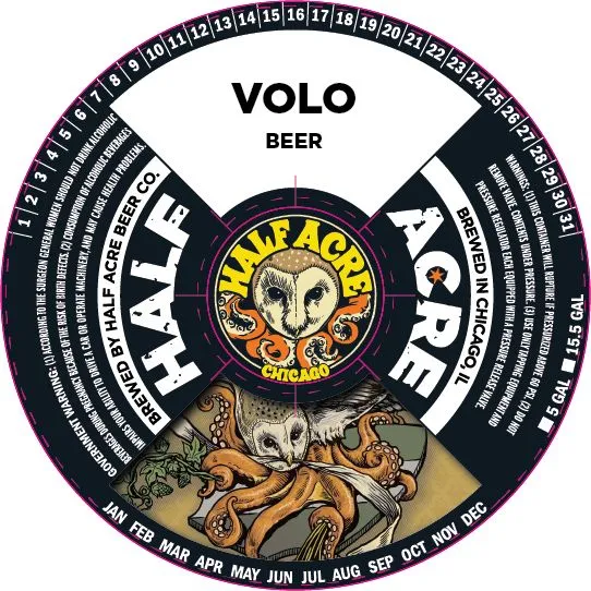Volo Beer label art — HALF ACRE BEER CO