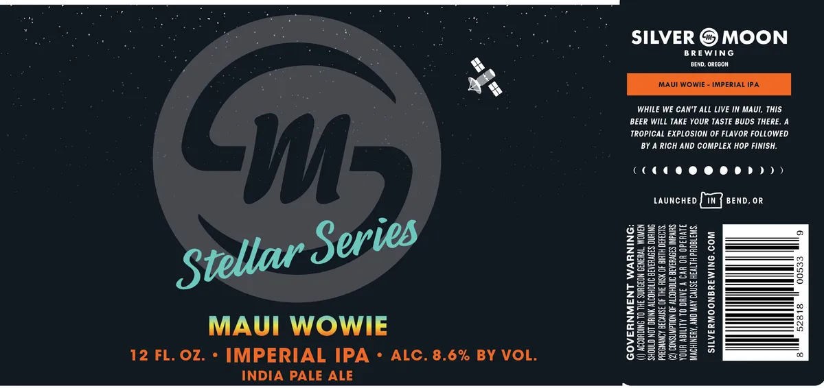 Maui Wowie label art — SILVER MOON BREWING
