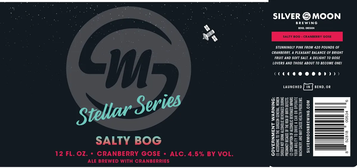 Salty Bog label art — SILVER MOON BREWING
