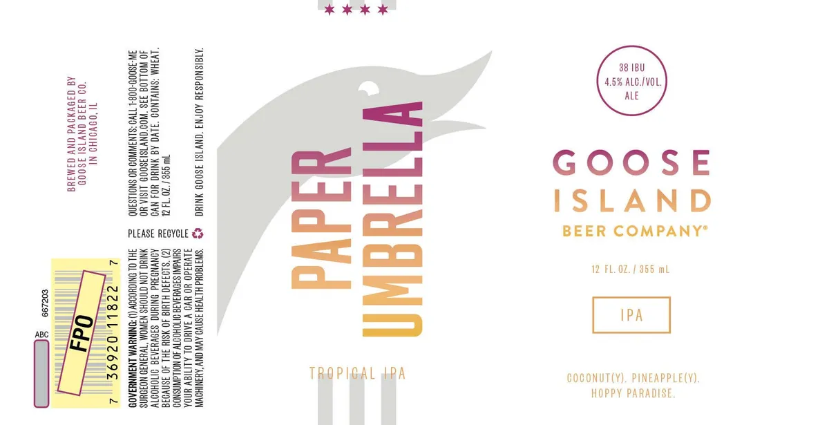 Paper Umbrella label