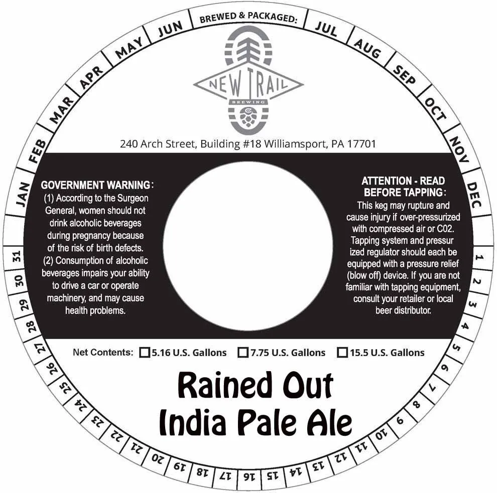 Rained Out India Pale Ale label