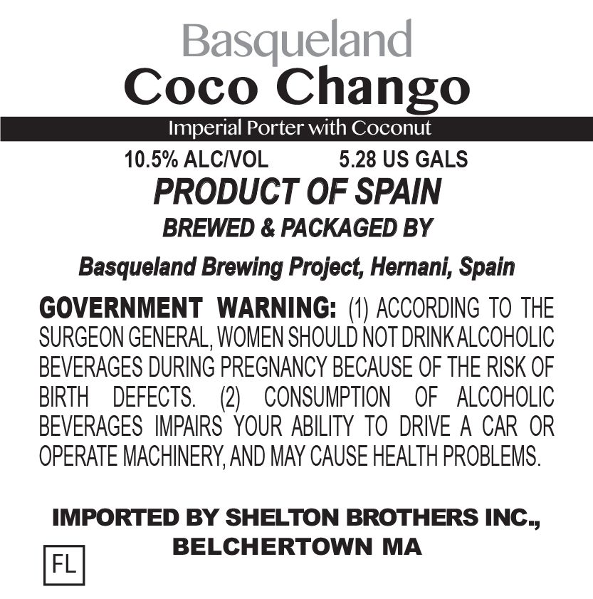 Coco Chango — full label as filed with TTB