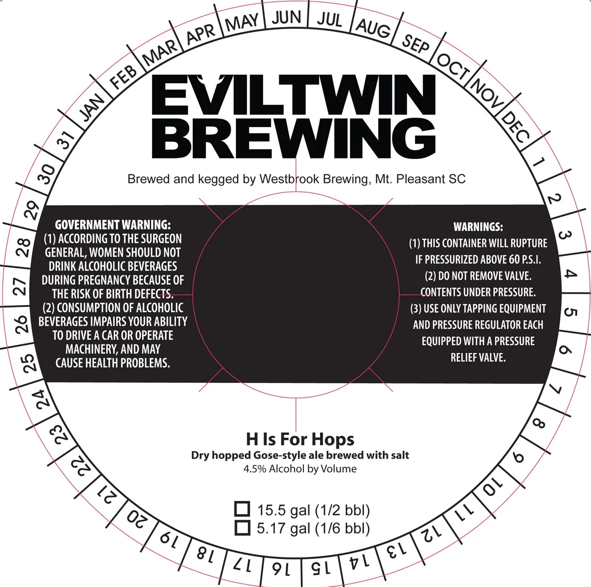 H Is For Hops label art — EVIL TWIN BREWING