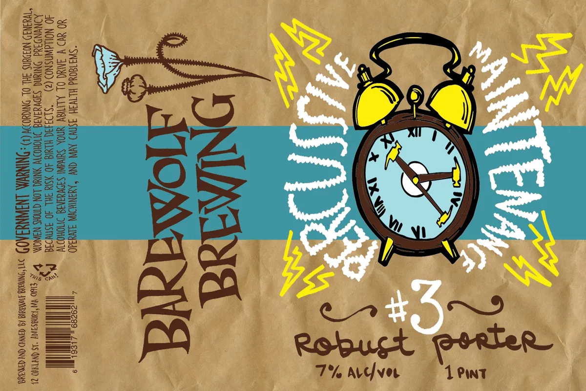 Percussive Maintenance #3 Robust Porter label art — PERCUSSIVE MAINTENANCE #3 ROBUST PORTER