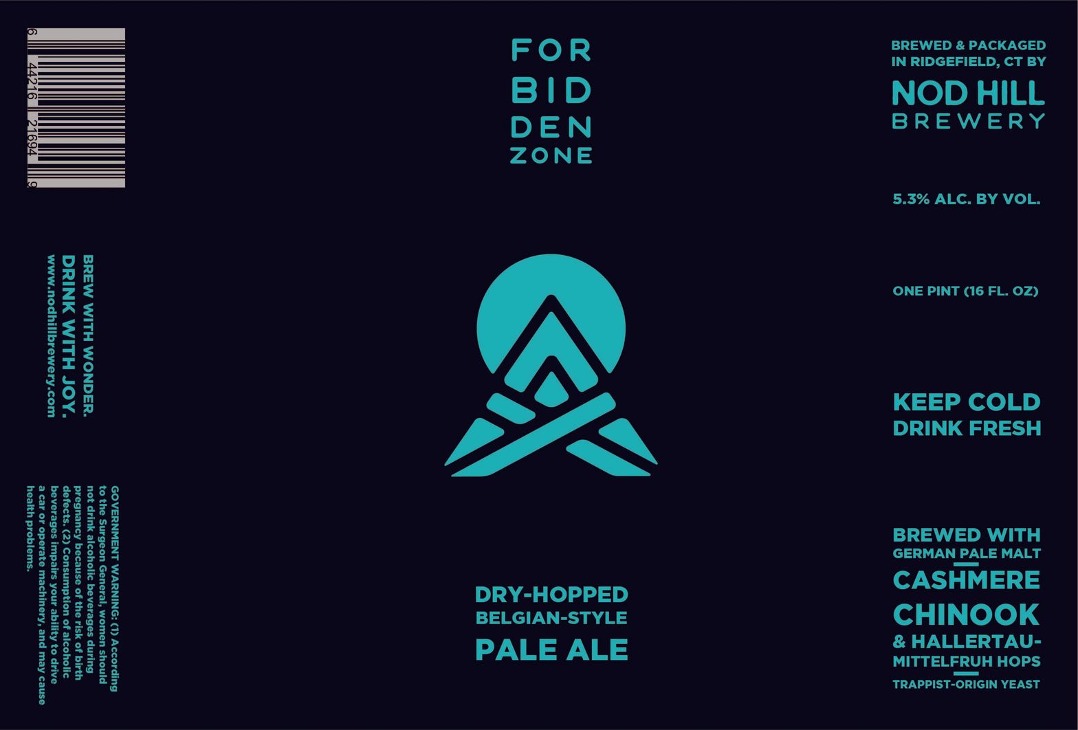 For Bidden Zone — full label as filed with TTB