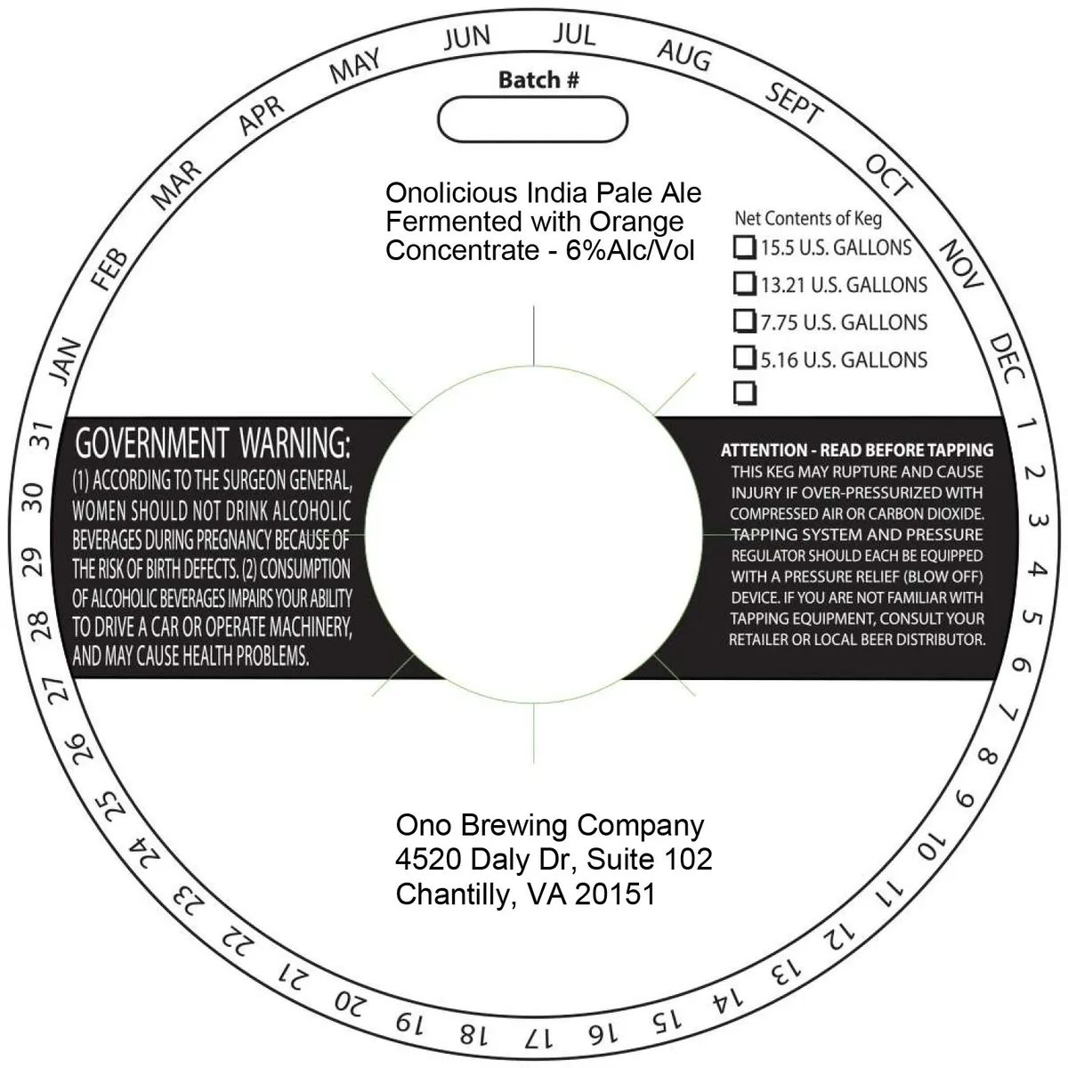 Onolicious India Pale Ale label art — ONOLICIOUS
