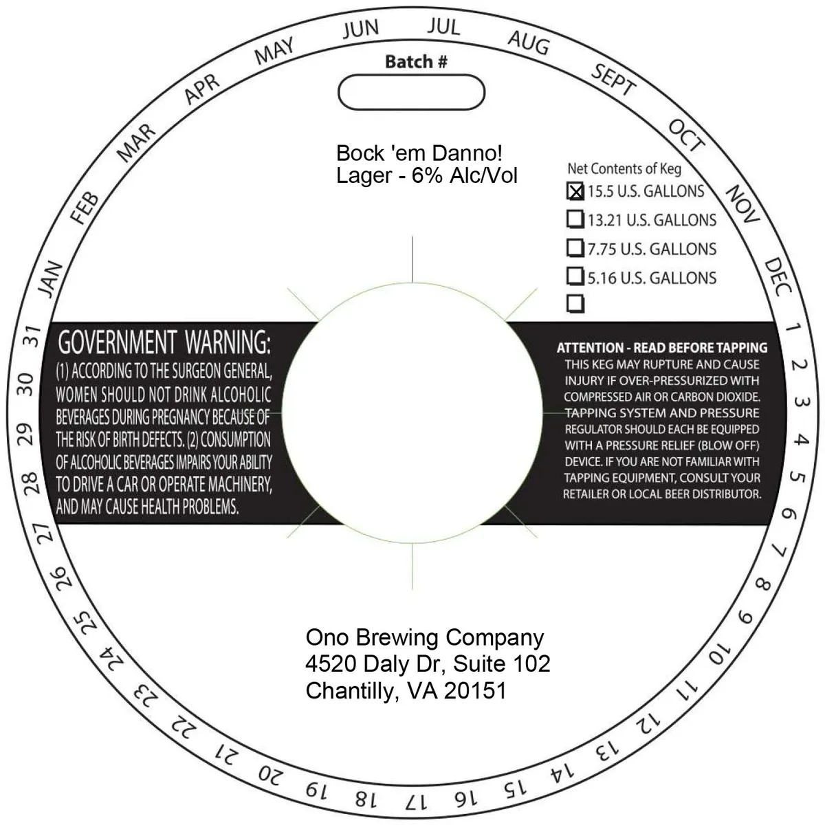 Bock 'em Danno! label art — BOCK 'EM DANNO