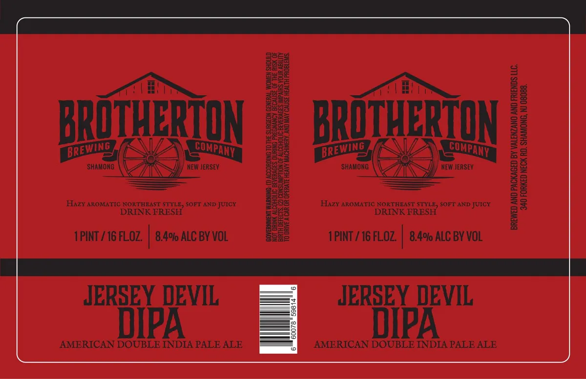 Jersey Devil DIPA label