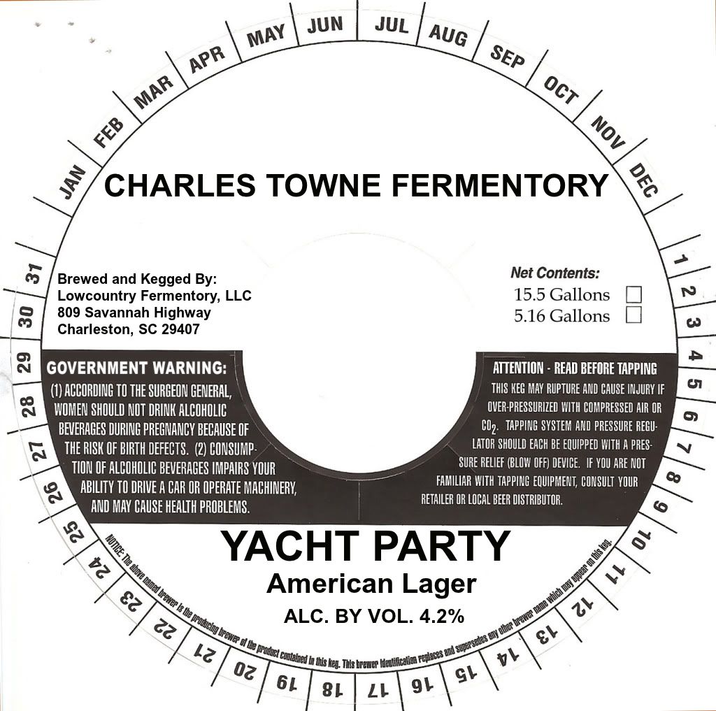 Yacht Party — full label as filed with TTB