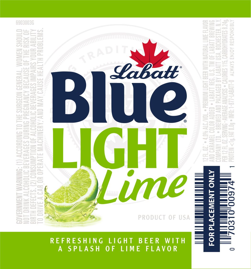 Labatt Blue Light Lime — full label as filed with TTB