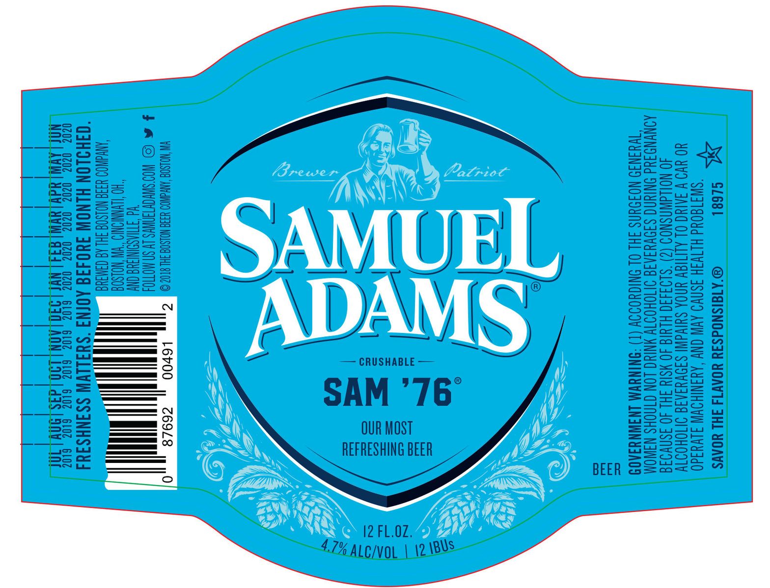 Sam '76 — full label as filed with TTB