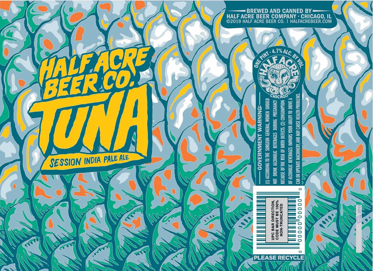 Tuna label art — HALF ACRE BEER CO.