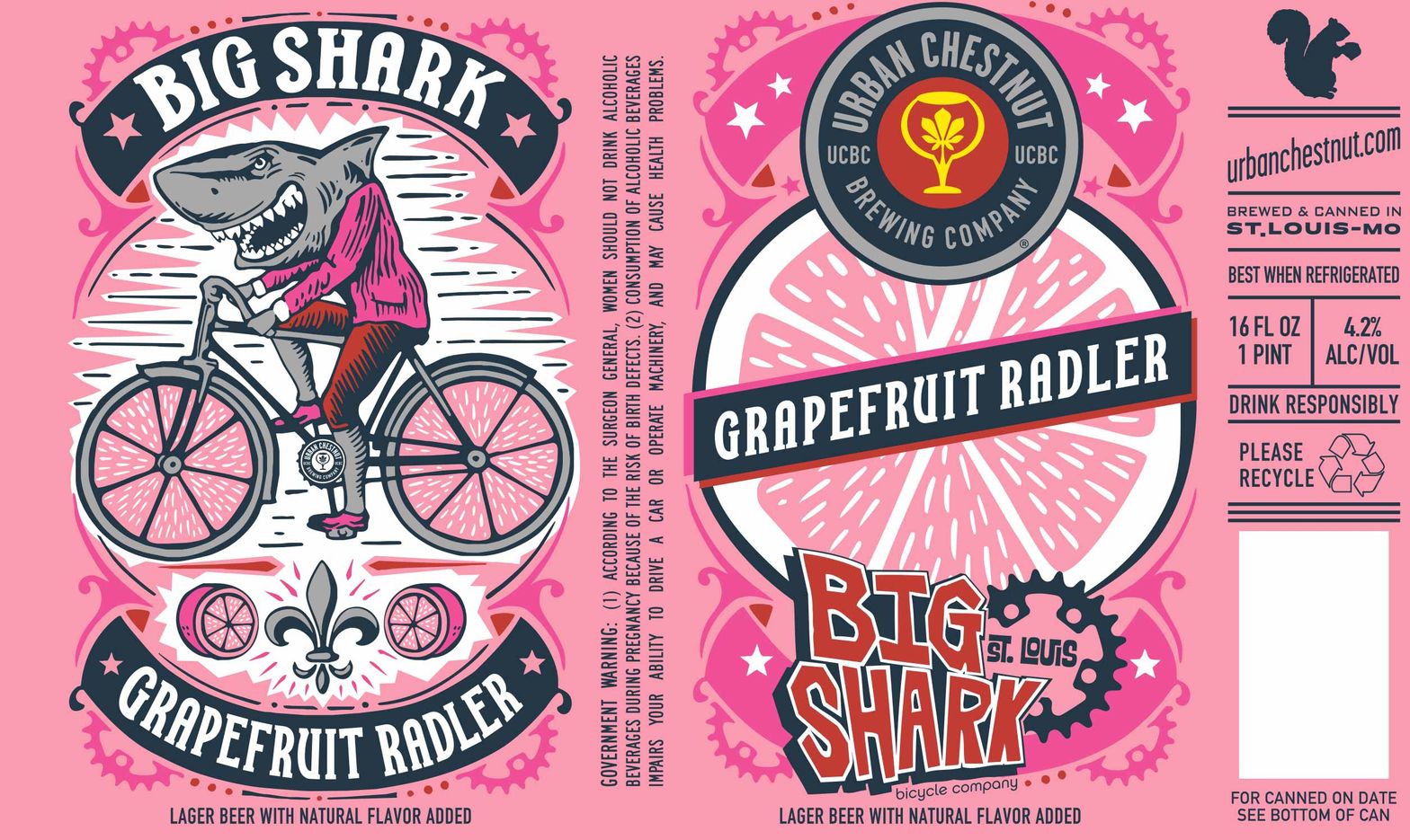 Big Shark Grapefruit Radler — full label as filed with TTB