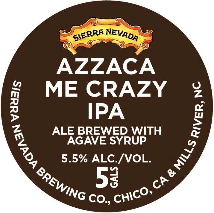 Azzaca Me Crazy IPA label