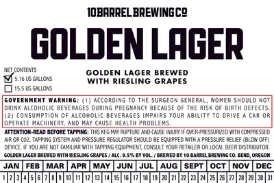 Golden Lager label