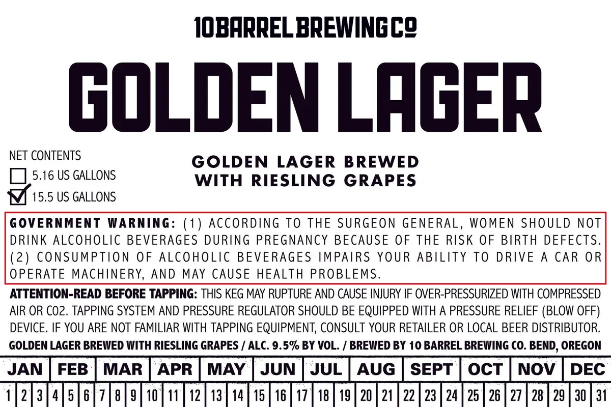 Golden Lager label art — 10 BARREL BREWING CO.