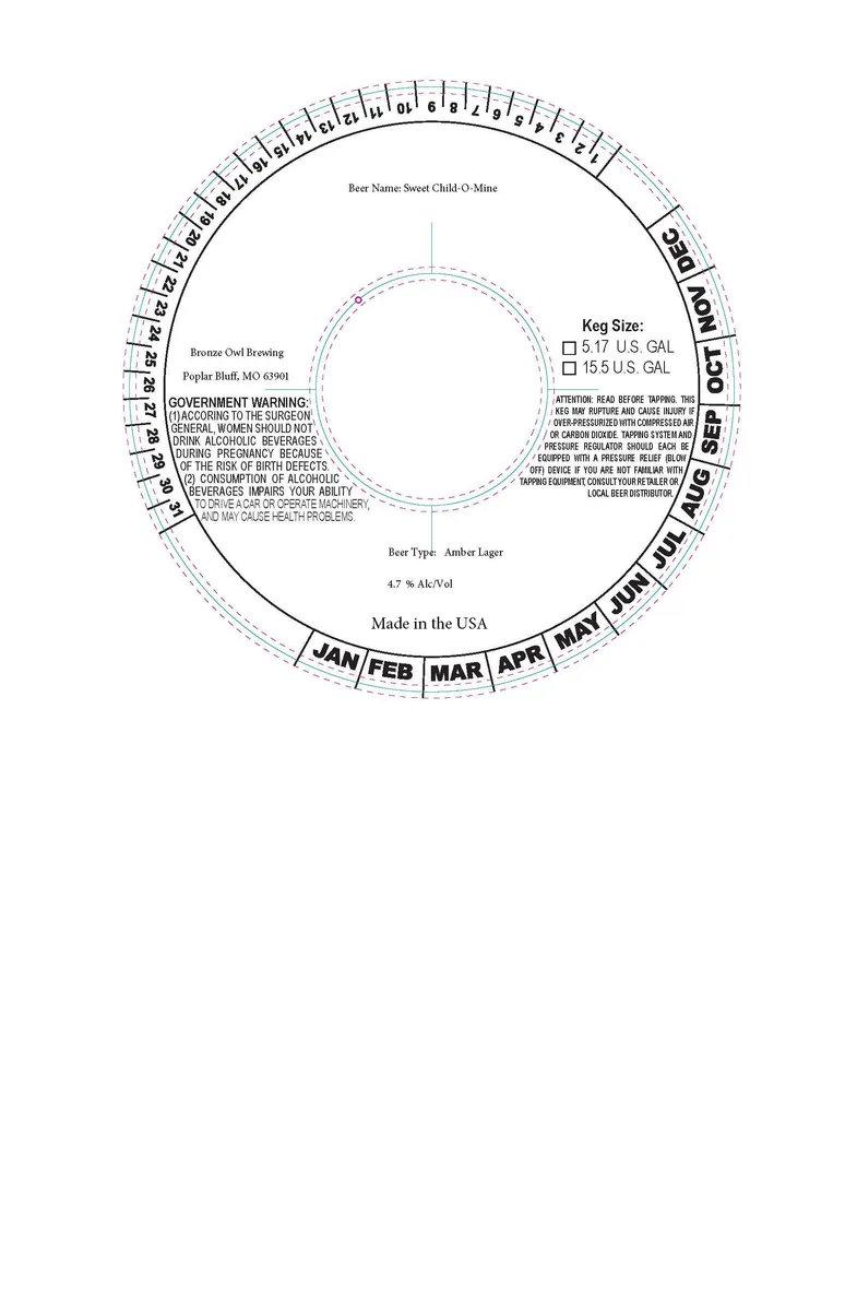 Sweet Child-O-Mine label