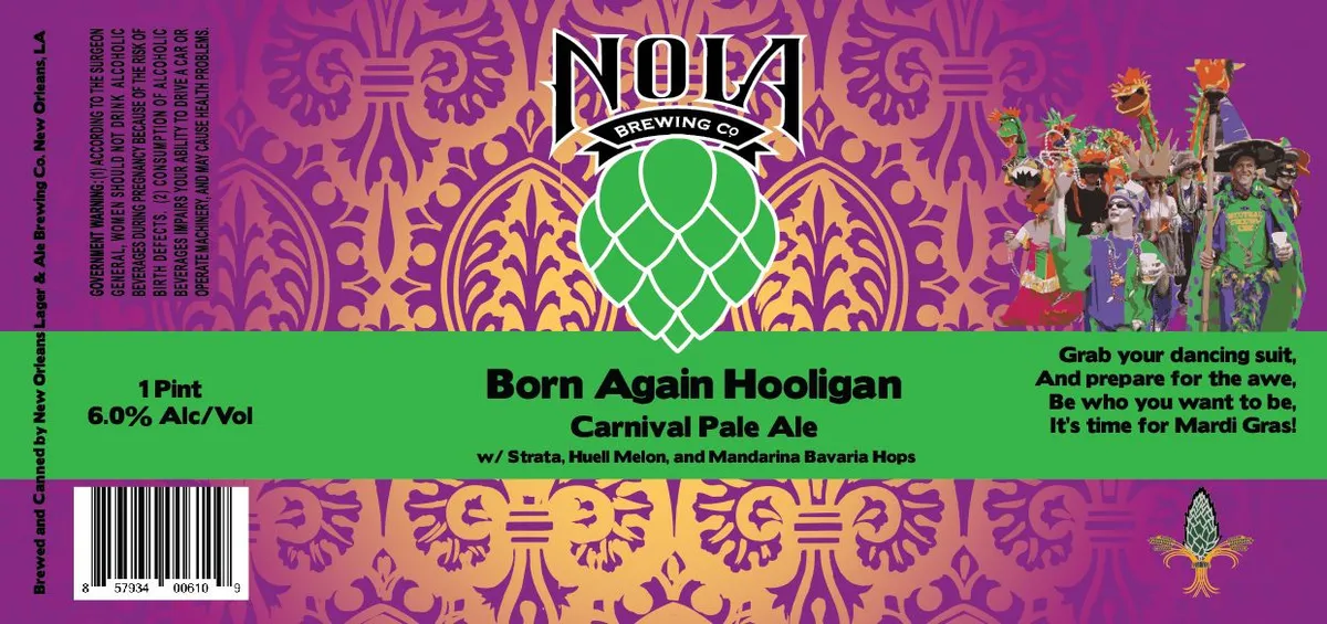 Born Again Hooligan label art — BORN AGAIN HOOLIGAN