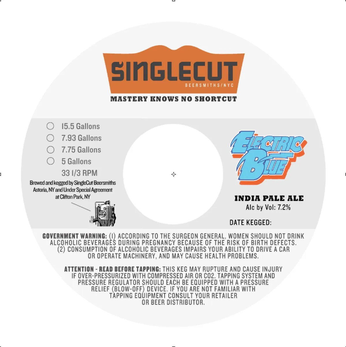 Electric Blue label