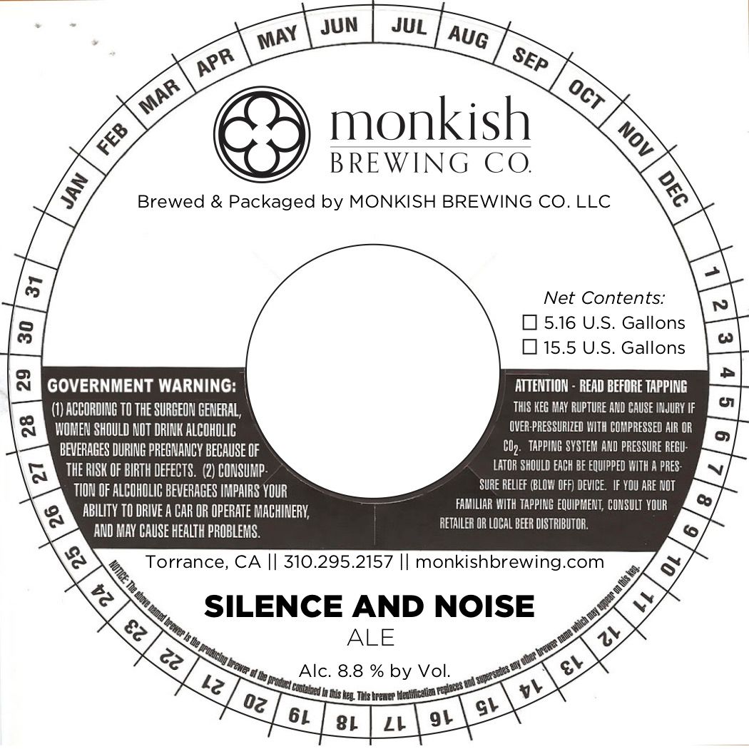 Silence and Noise — full label as filed with TTB
