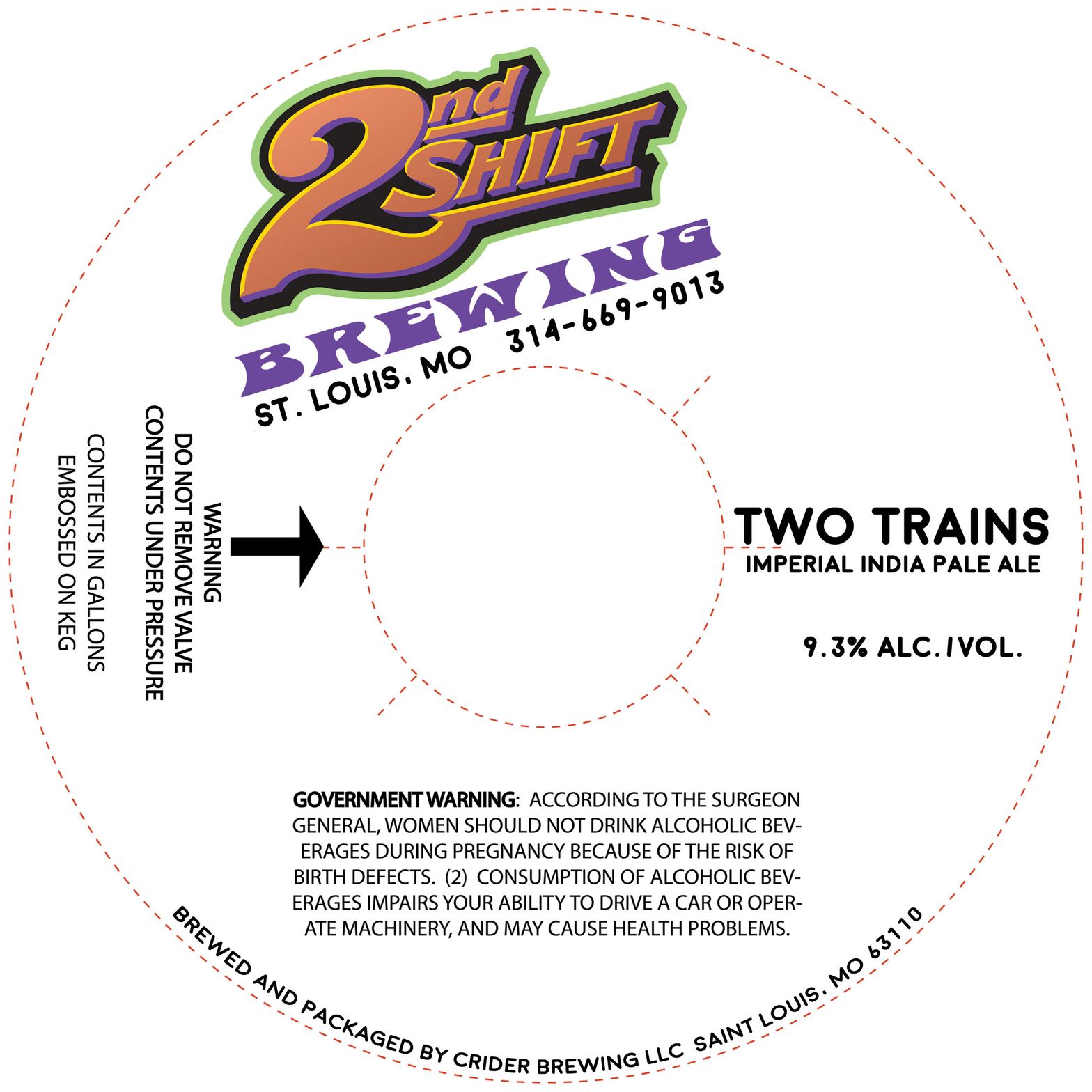 Two Trains — full label as filed with TTB