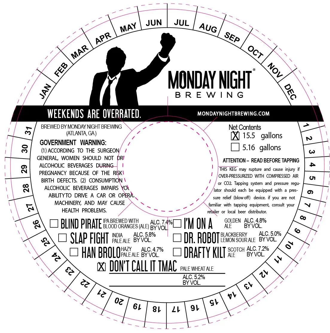 Don't Call It TMAC label art — MONDAY NIGHT BREWING