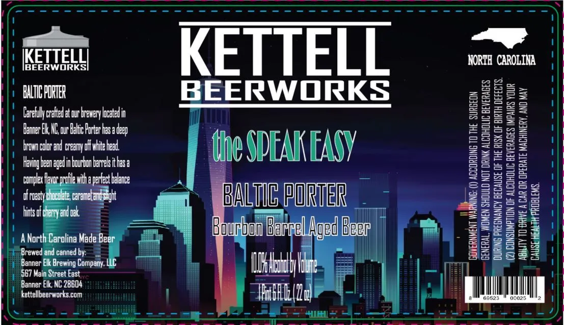 The Speak Easy Baltic Porter label