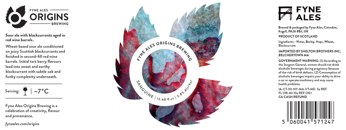 Sanguine label art — FYNE ALES