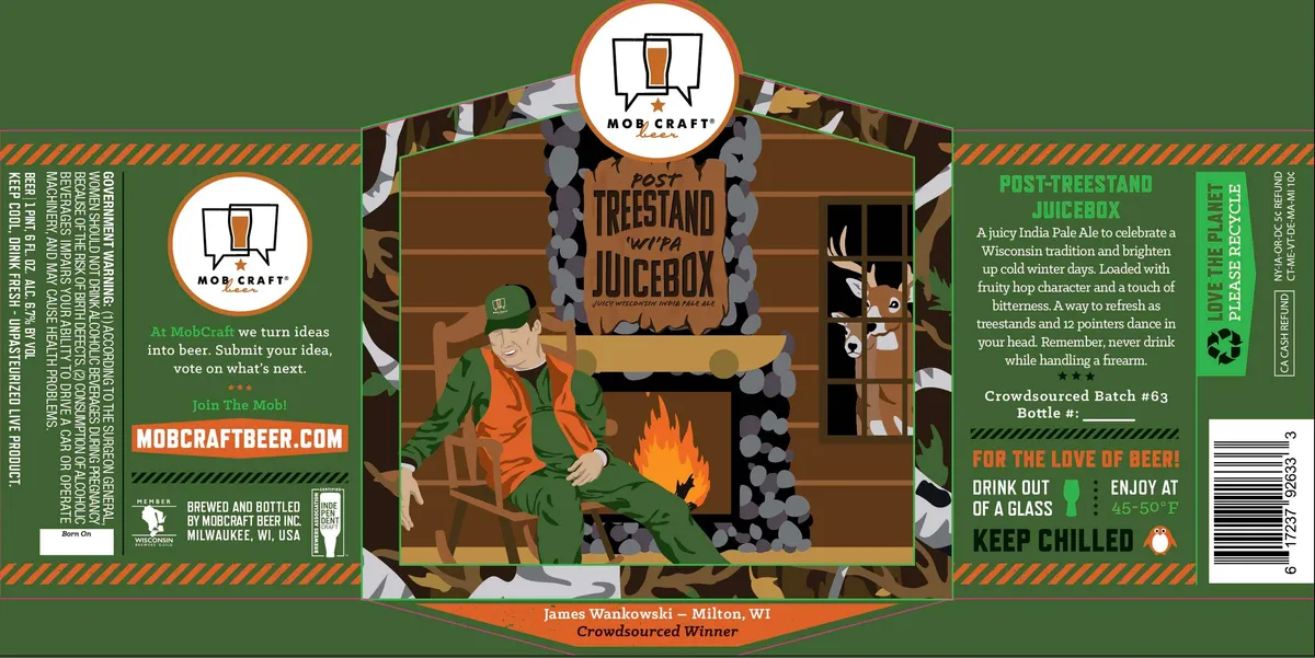 Post Treestand Juicebox label