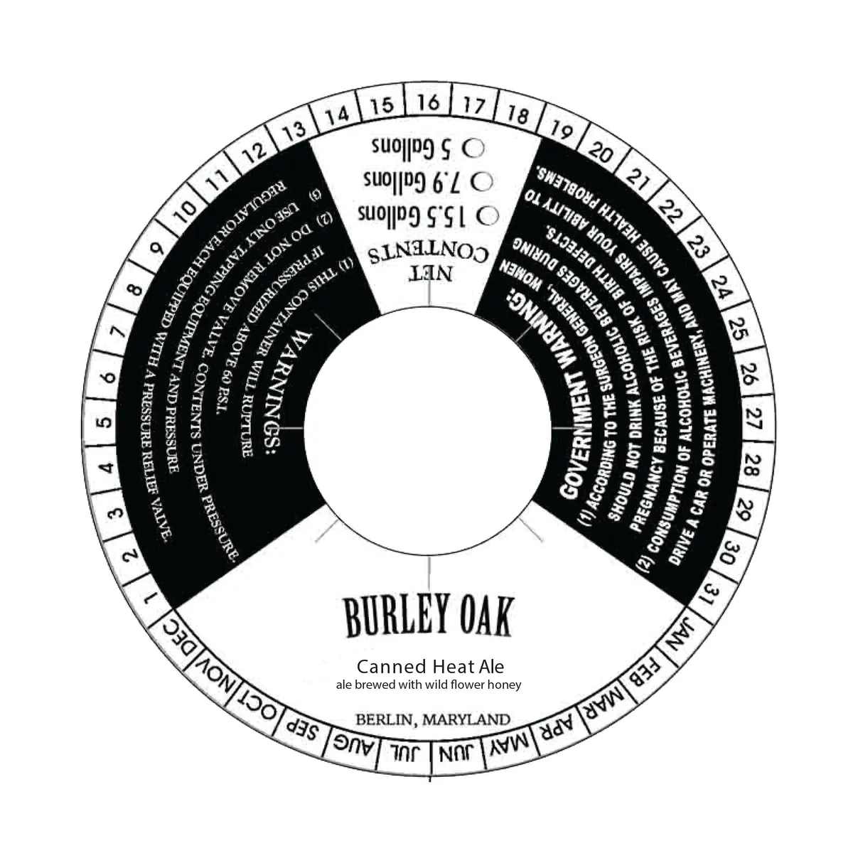 Canned Heat label art — BURLEY OAK