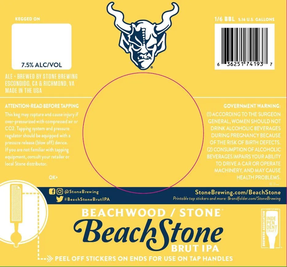 BeachStone Brut IPA label
