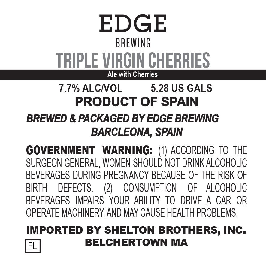 Triple Virgin Cherries — full label as filed with TTB