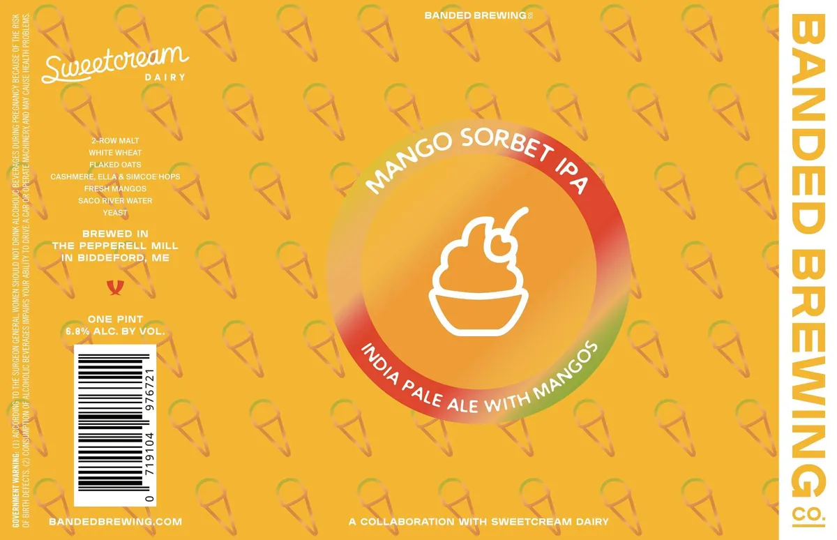 Mango Sorbet IPA label
