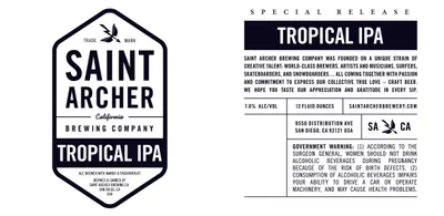 Tropical IPA label