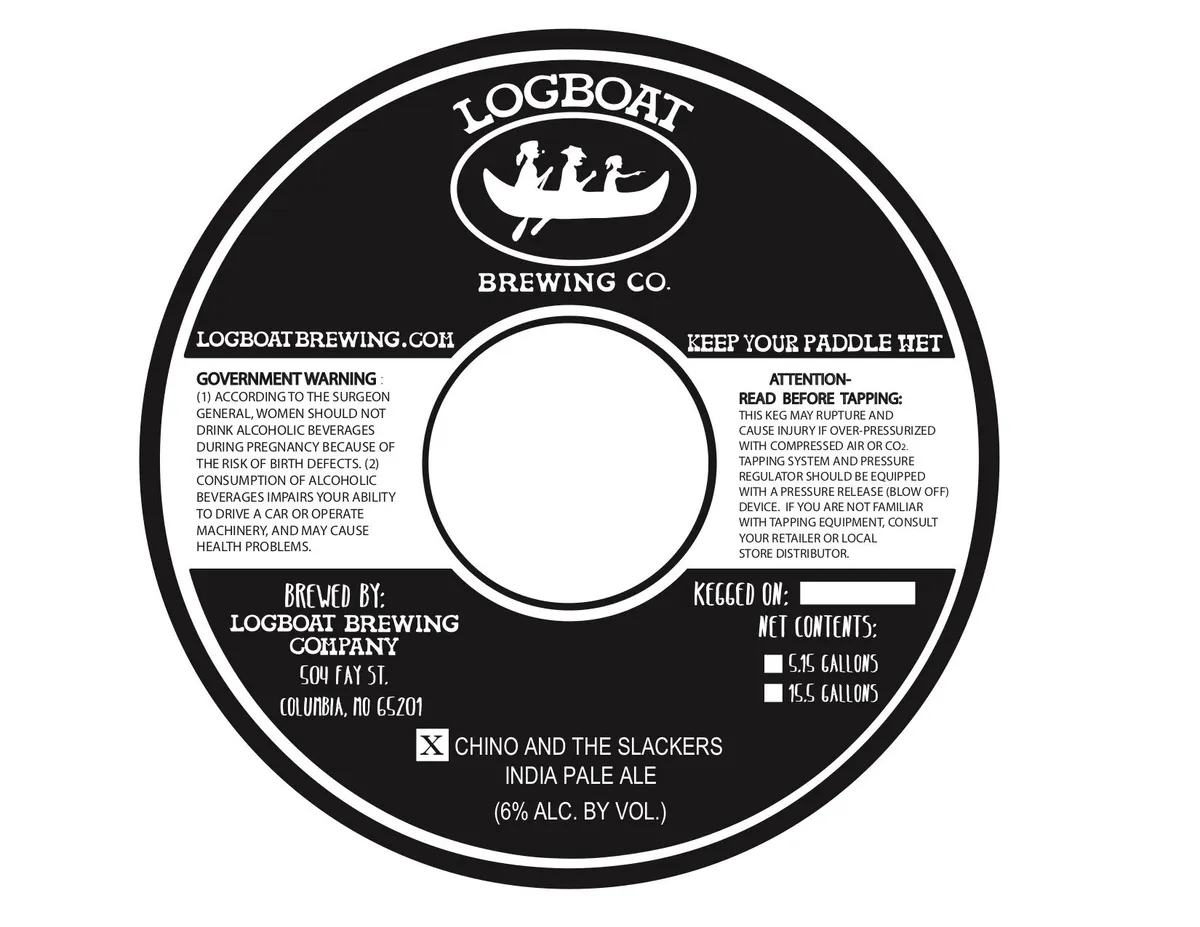 Chino and the Slackers India Pale Ale label